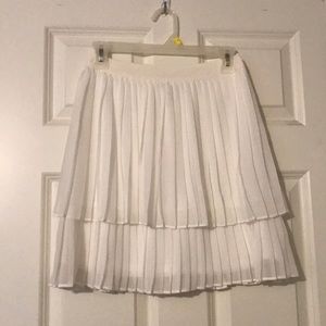Lauren Conrad White Pleated Skirt